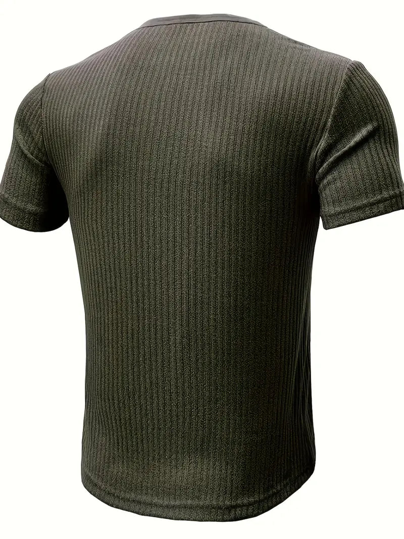 Bergmann™ | Økologisk Bomuld Henley Kortærmet T-shirt
