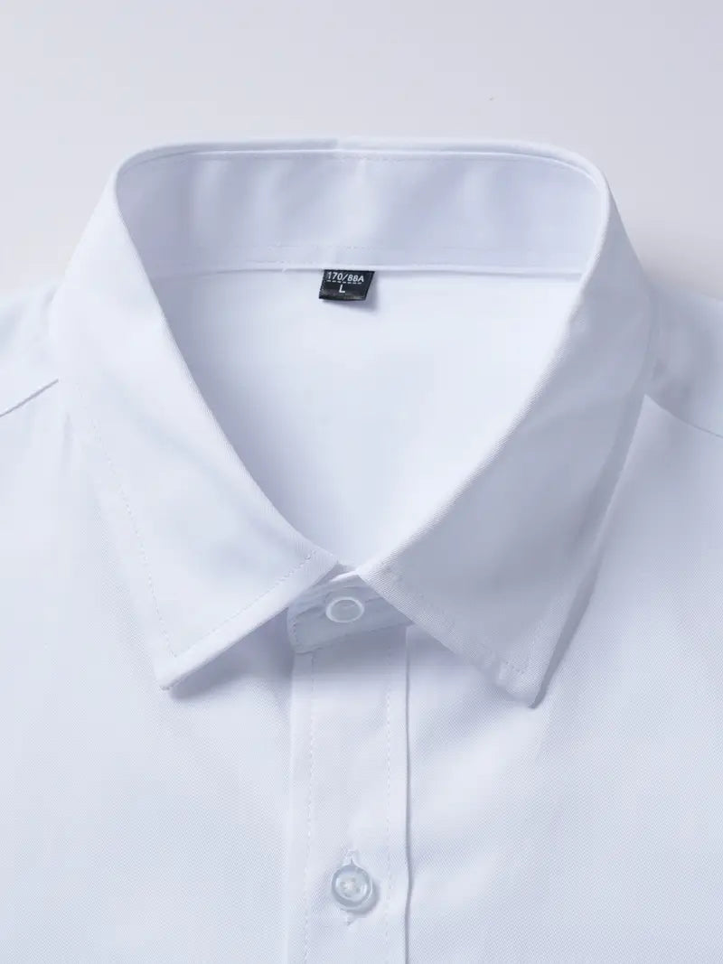 Huber™ | Enkel ensfarvet slim-fit skjorte