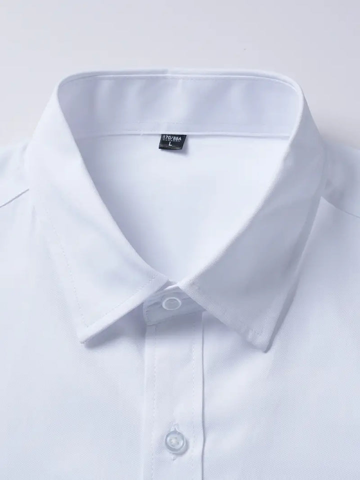 Huber™ | Enkel ensfarvet slim-fit skjorte