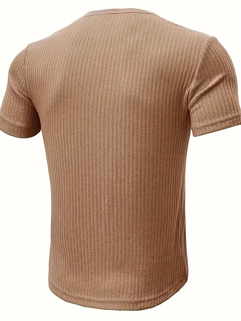Bergmann™ | Økologisk Bomuld Henley Kortærmet T-shirt