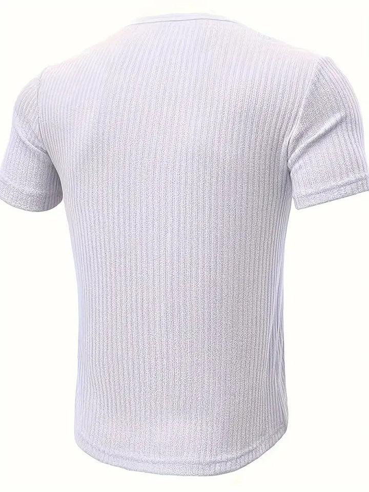 Bergmann™ | Økologisk Bomuld Henley Kortærmet T-shirt
