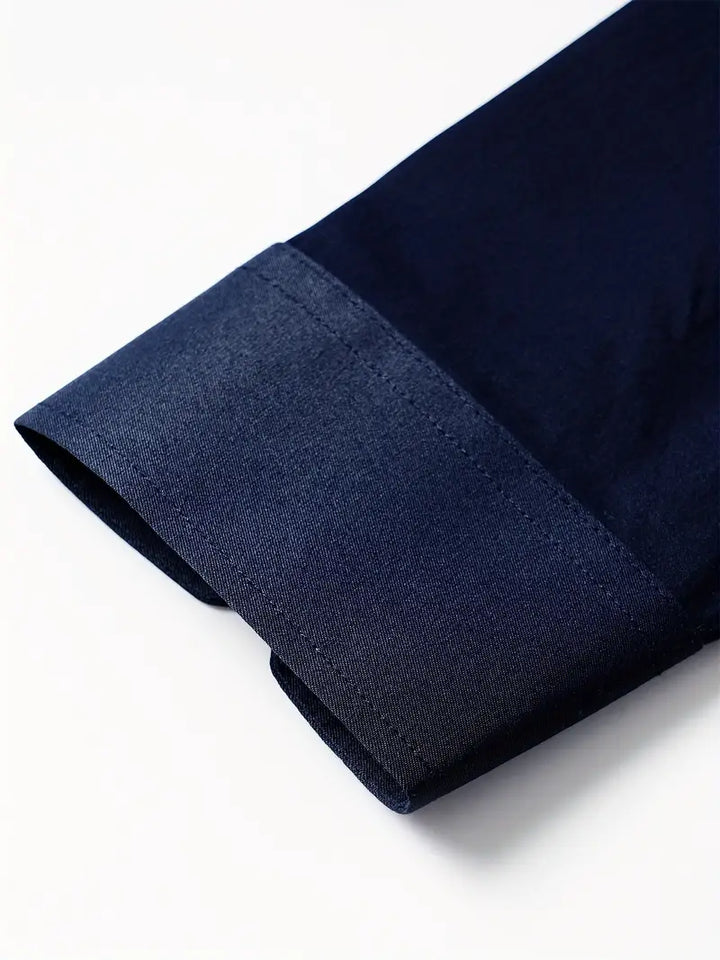 Huber™ | Enkel ensfarvet slim-fit skjorte