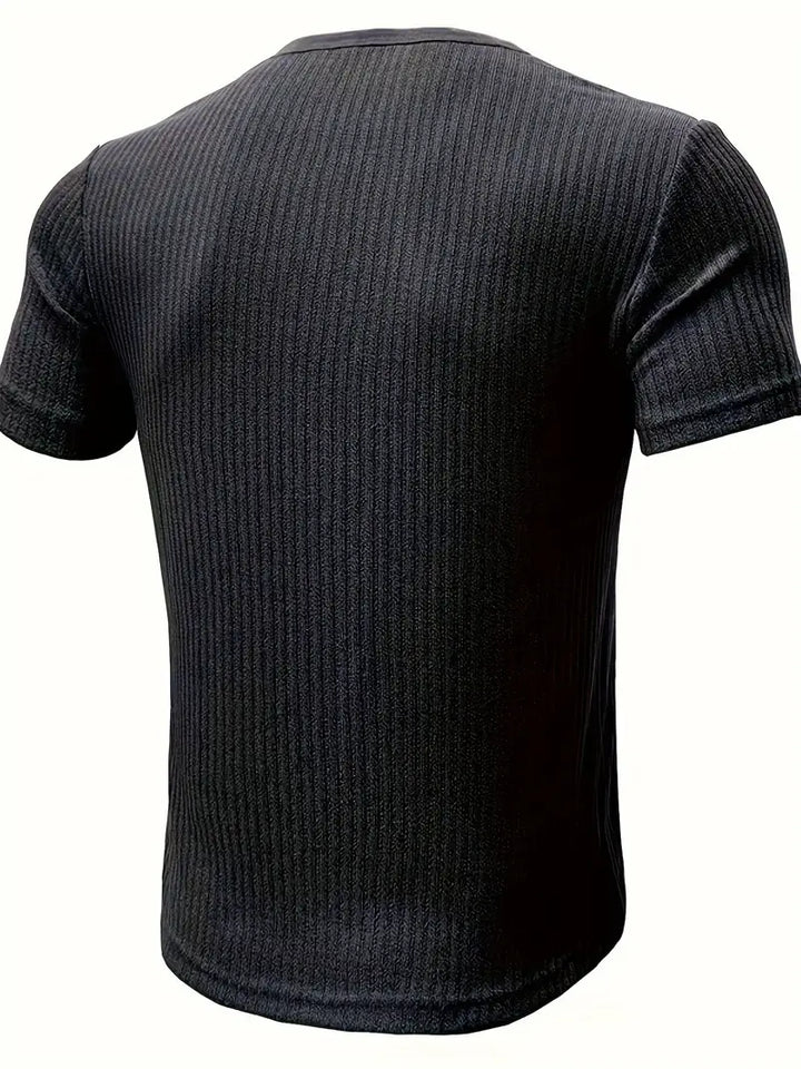 Bergmann™ | Økologisk Bomuld Henley Kortærmet T-shirt