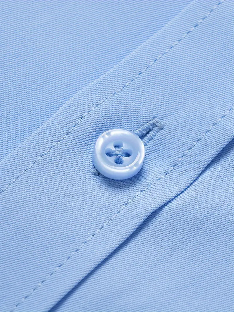 Huber™ | Enkel ensfarvet slim-fit skjorte