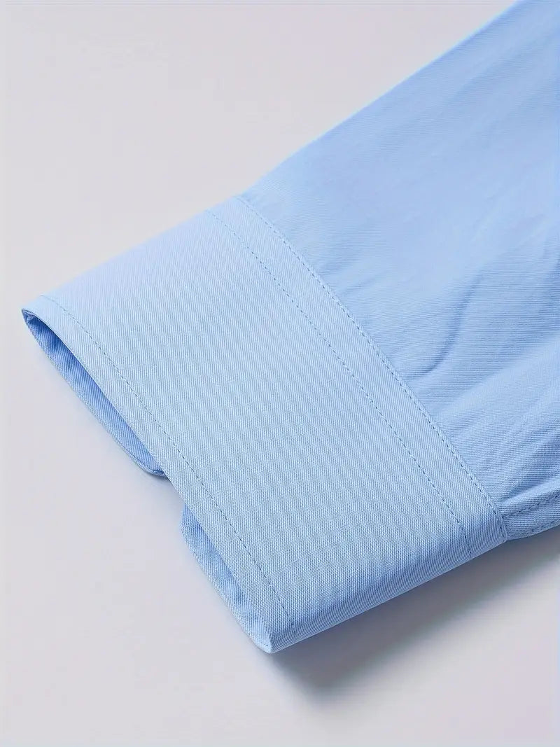 Huber™ | Enkel ensfarvet slim-fit skjorte