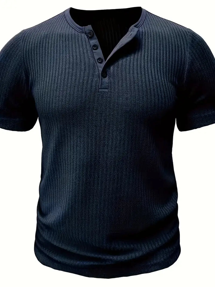 Bergmann™ | Økologisk Bomuld Henley Kortærmet T-shirt
