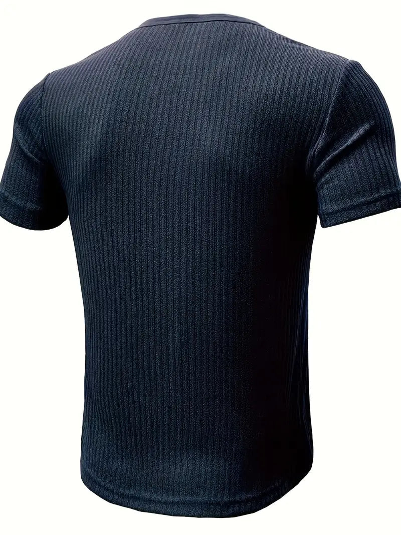Bergmann™ | Økologisk Bomuld Henley Kortærmet T-shirt