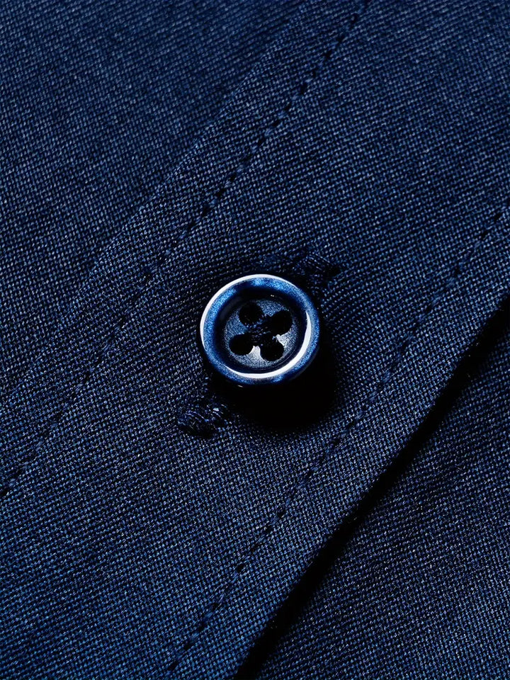 Huber™ | Enkel ensfarvet slim-fit skjorte