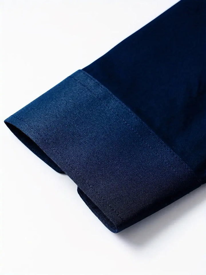 Huber™ | Enkel ensfarvet slim-fit skjorte