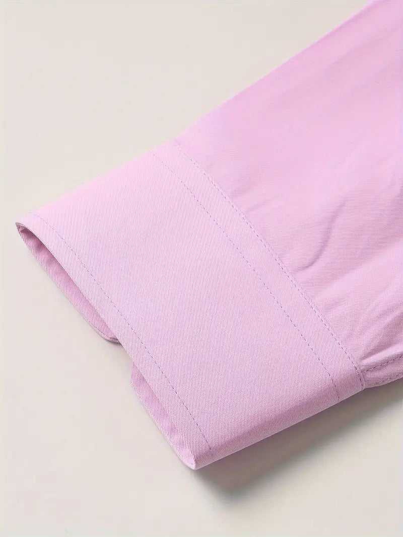 Huber™ | Enkel ensfarvet slim-fit skjorte