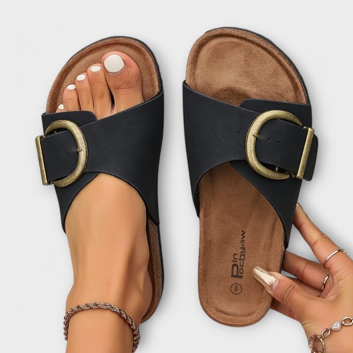 Margie - Dame Kork Sandaler med Spænderem Design