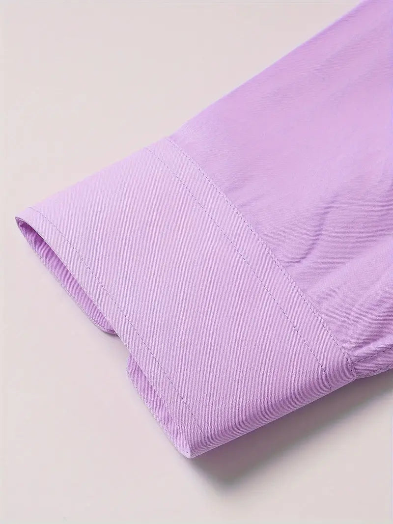 Huber™ | Enkel ensfarvet slim-fit skjorte