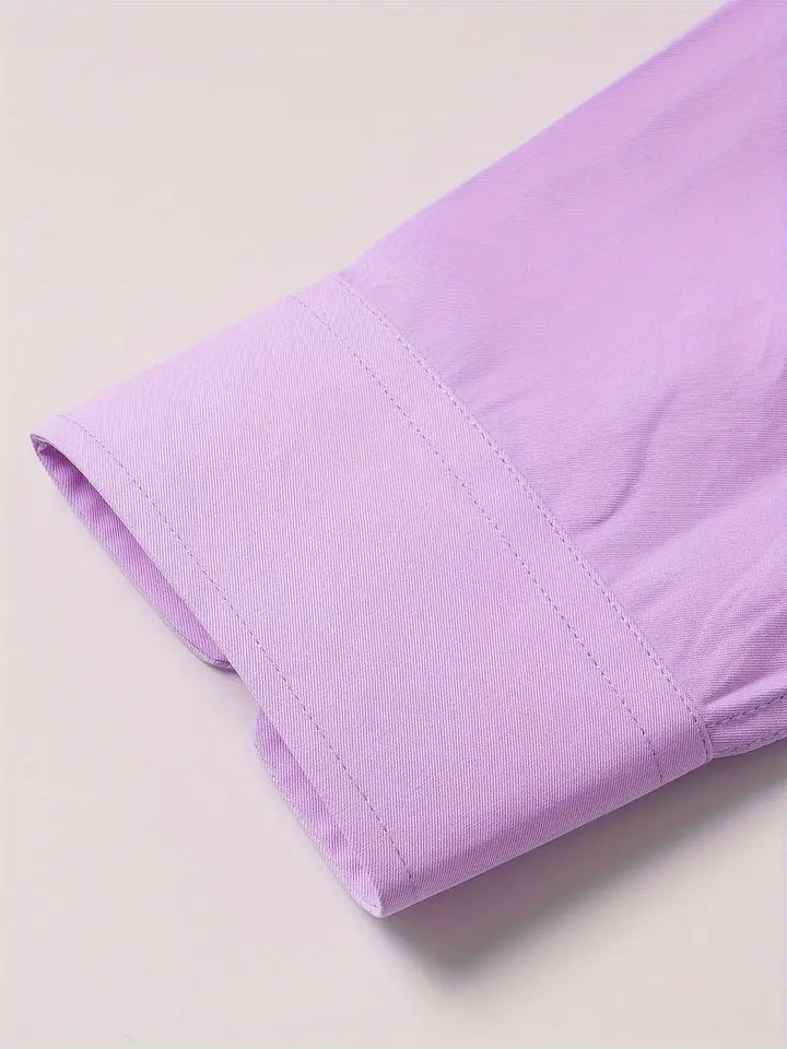 Huber™ | Enkel ensfarvet slim-fit skjorte
